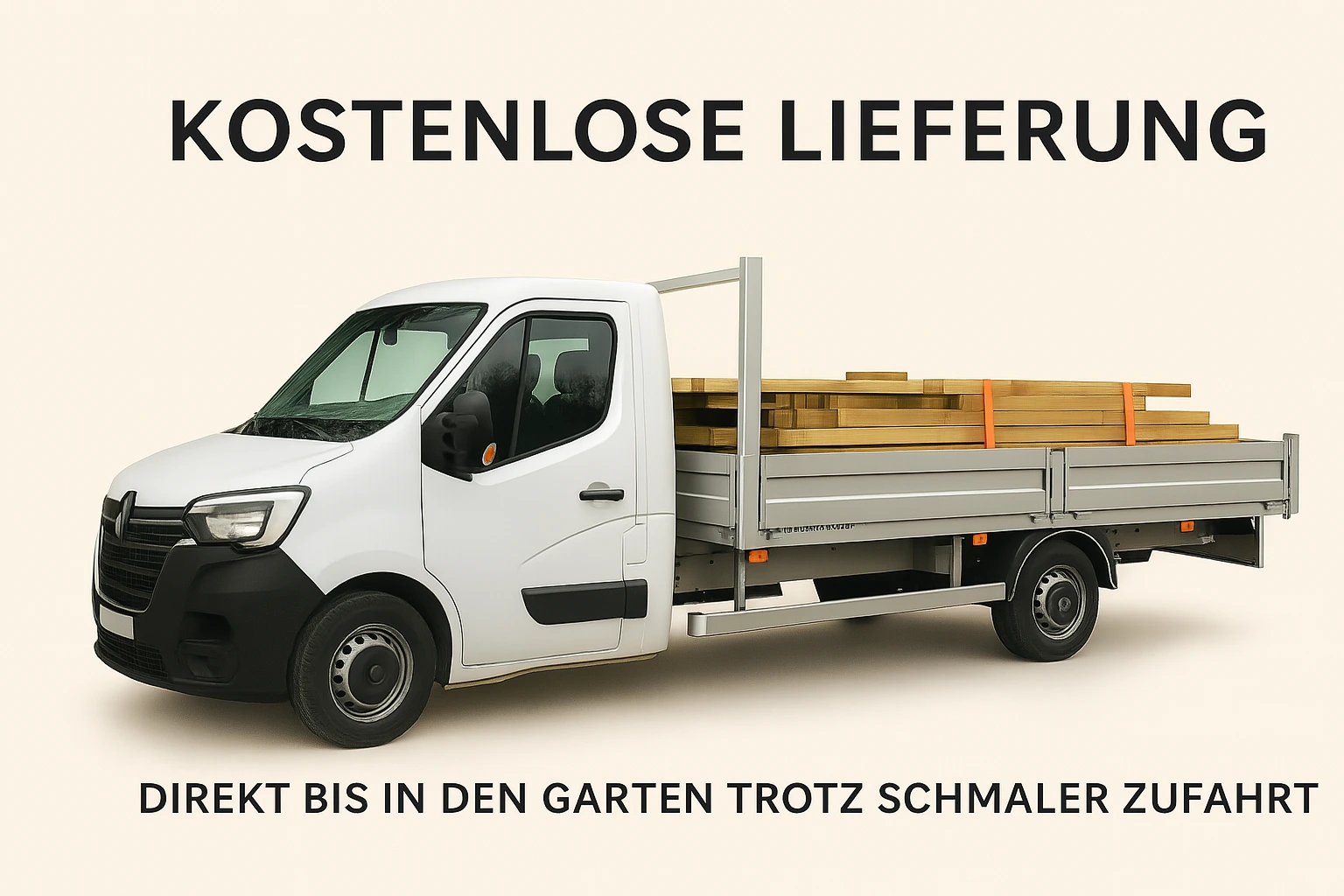 Lieferung bis in den Garten