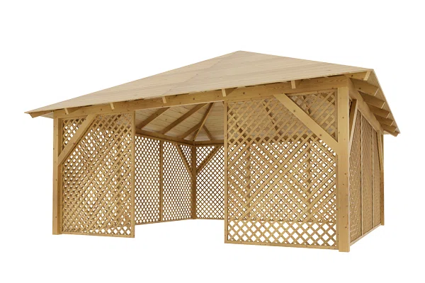 Holz-Pavillon Kuba Maxi+Ester 490x490