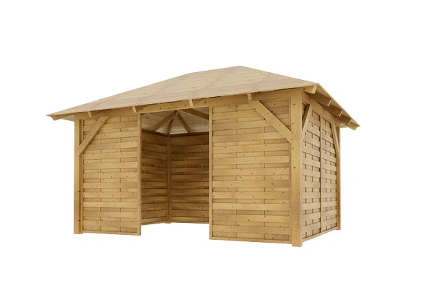 Holz-Pavillon Ibiza+Roma 300x400