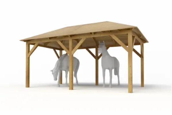 Weidehütten und Unterstände für Pferde holz pavillon