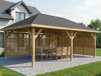 <span class="jp_product_title">Holz-Pavillon Viktoria XXL+Bergamo 390x640</span>