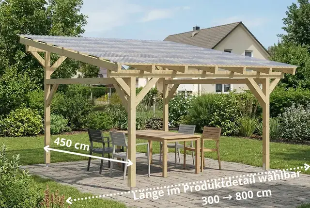Freistehender Holzpavillon 450