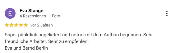 Meinung über das gekaufte Produkt auf Holz-Pawillon.at