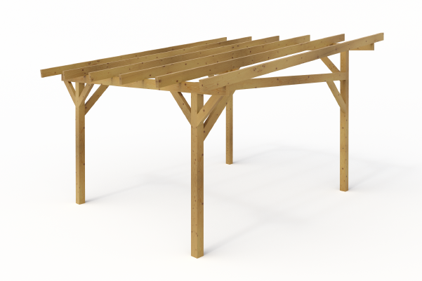<span class="jp_product_title">Freistehender Classico-Holzpavillon mit einer Tiefe von 400 cm</span>
